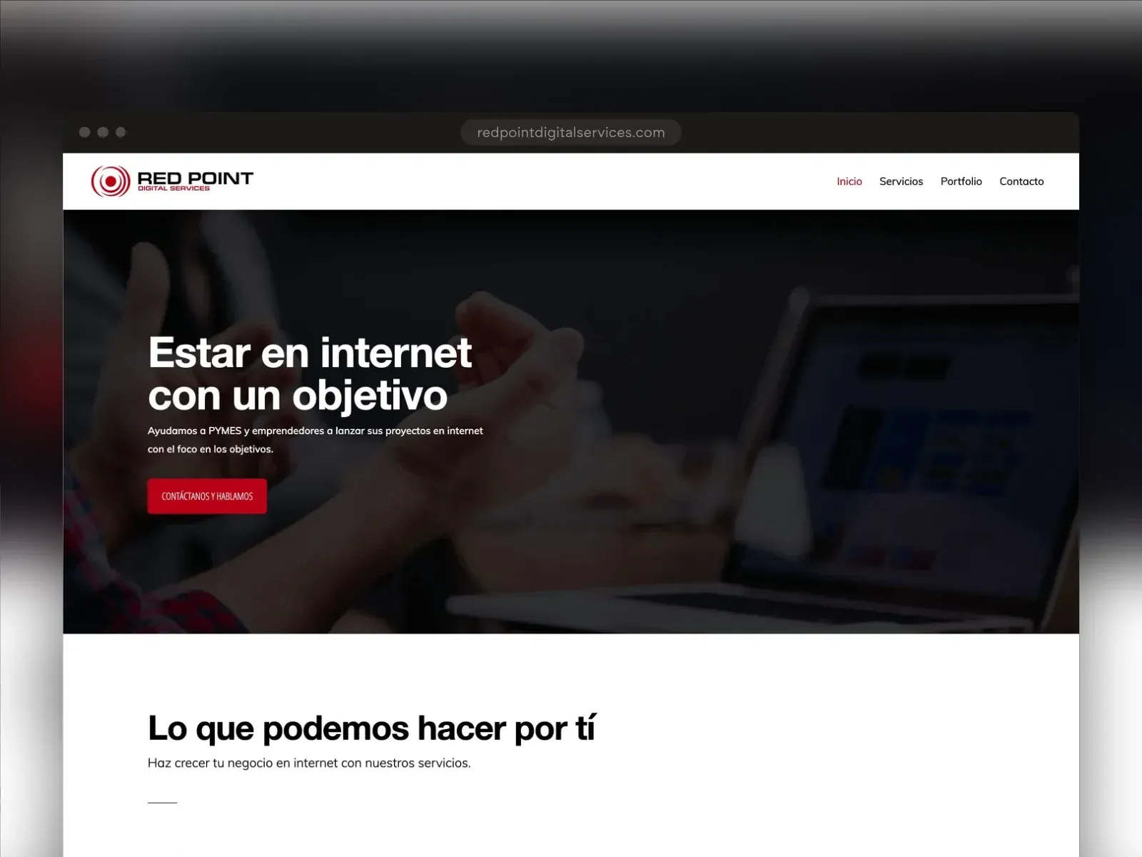 Pantallazo de la home de la web de redpointdigitalservices.com