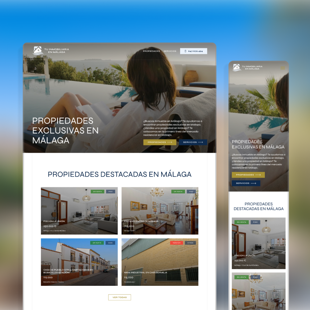 Montaje que muestra detalle web tu inmobiliariaenmalaga.com 2